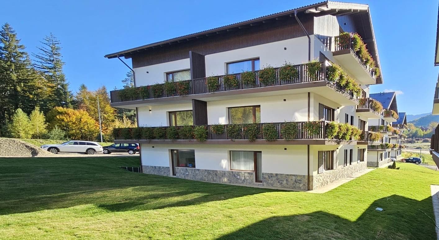 Balcony with mountain panorama